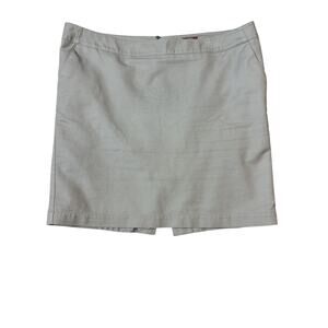 Merona Womens Skirt Straight Lined Stretch Pockets Brown Zip Closure Size 18